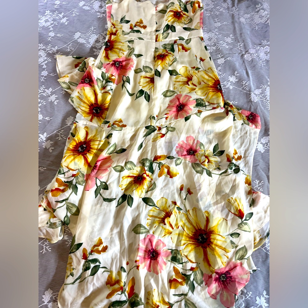 Floral Sundress with Spaghetti Straps - Picture 6 of 11